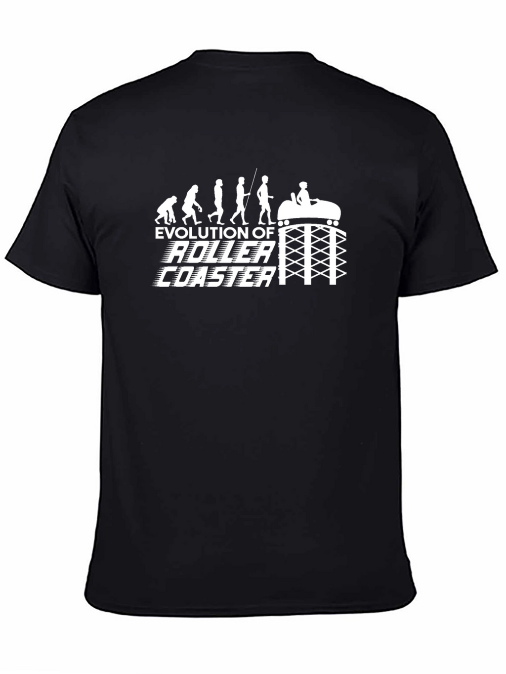 Evolution of Roller Coaster Graphic Tee - Black T-Shirt