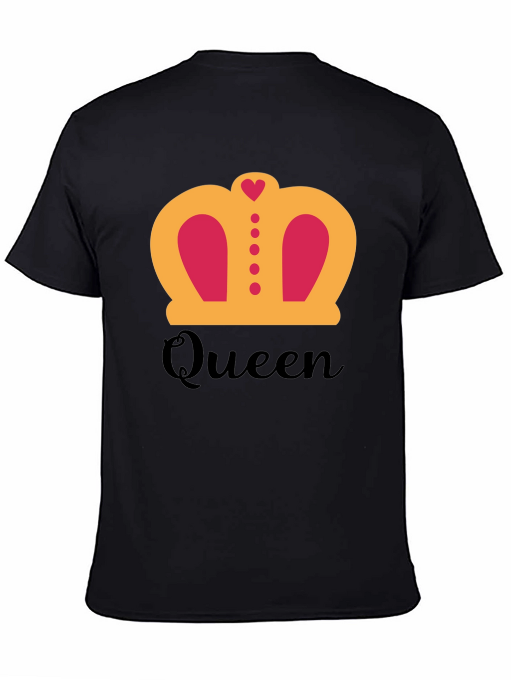 Queen Crown Graphic T-Shirt - Black