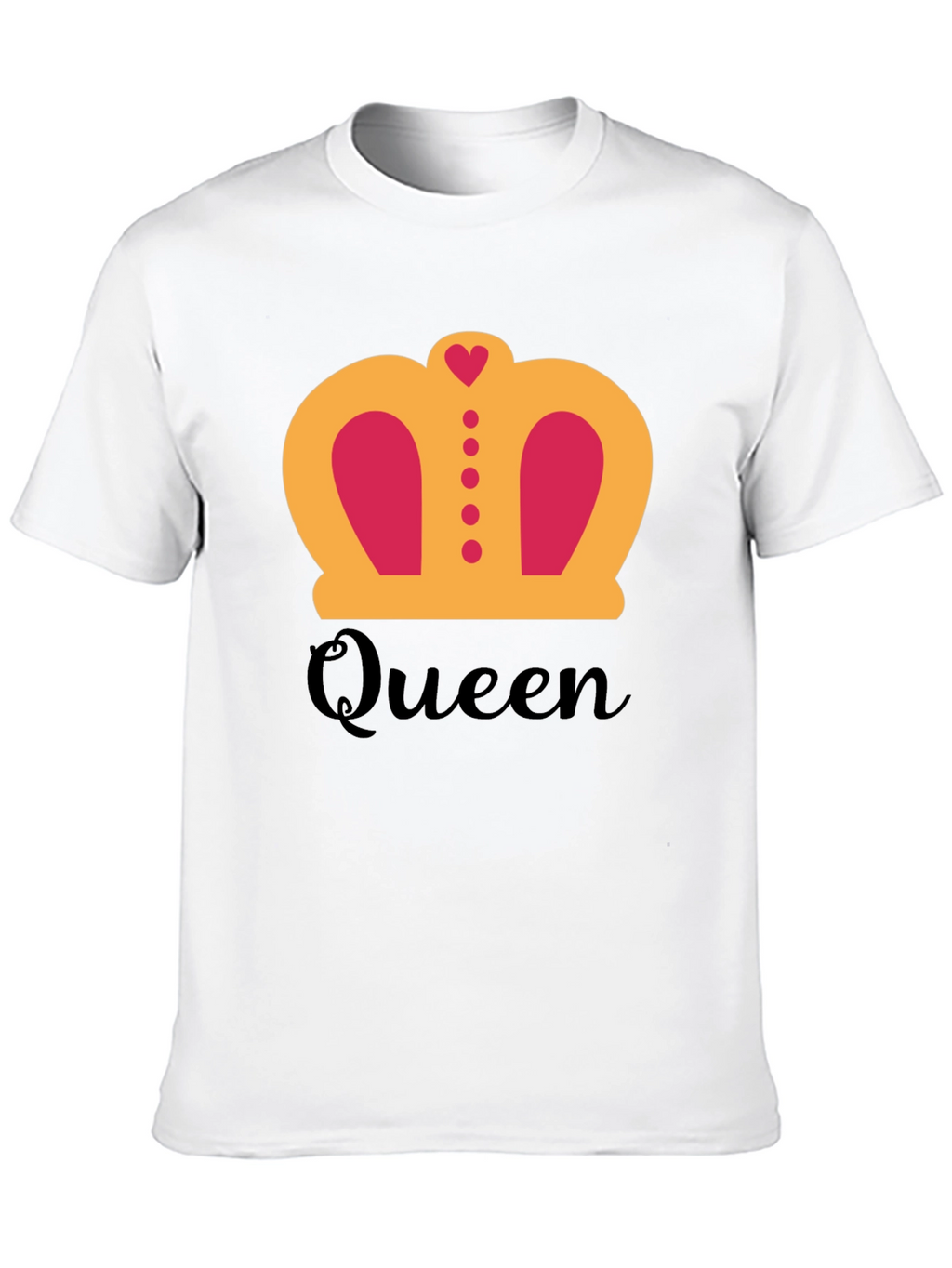 Queen Crown Graphic T-Shirt - Black