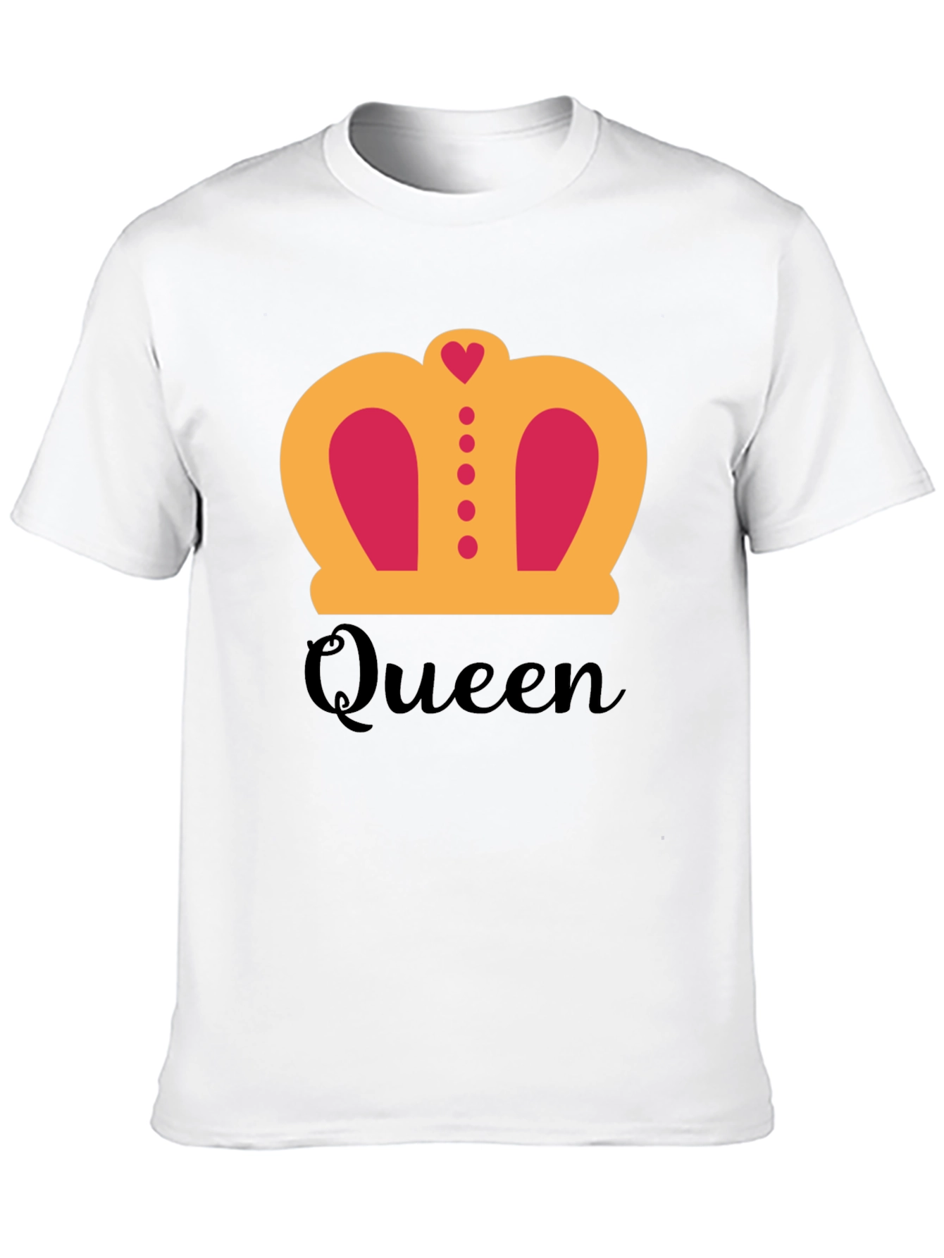 Queen Crown Graphic T-Shirt - Black