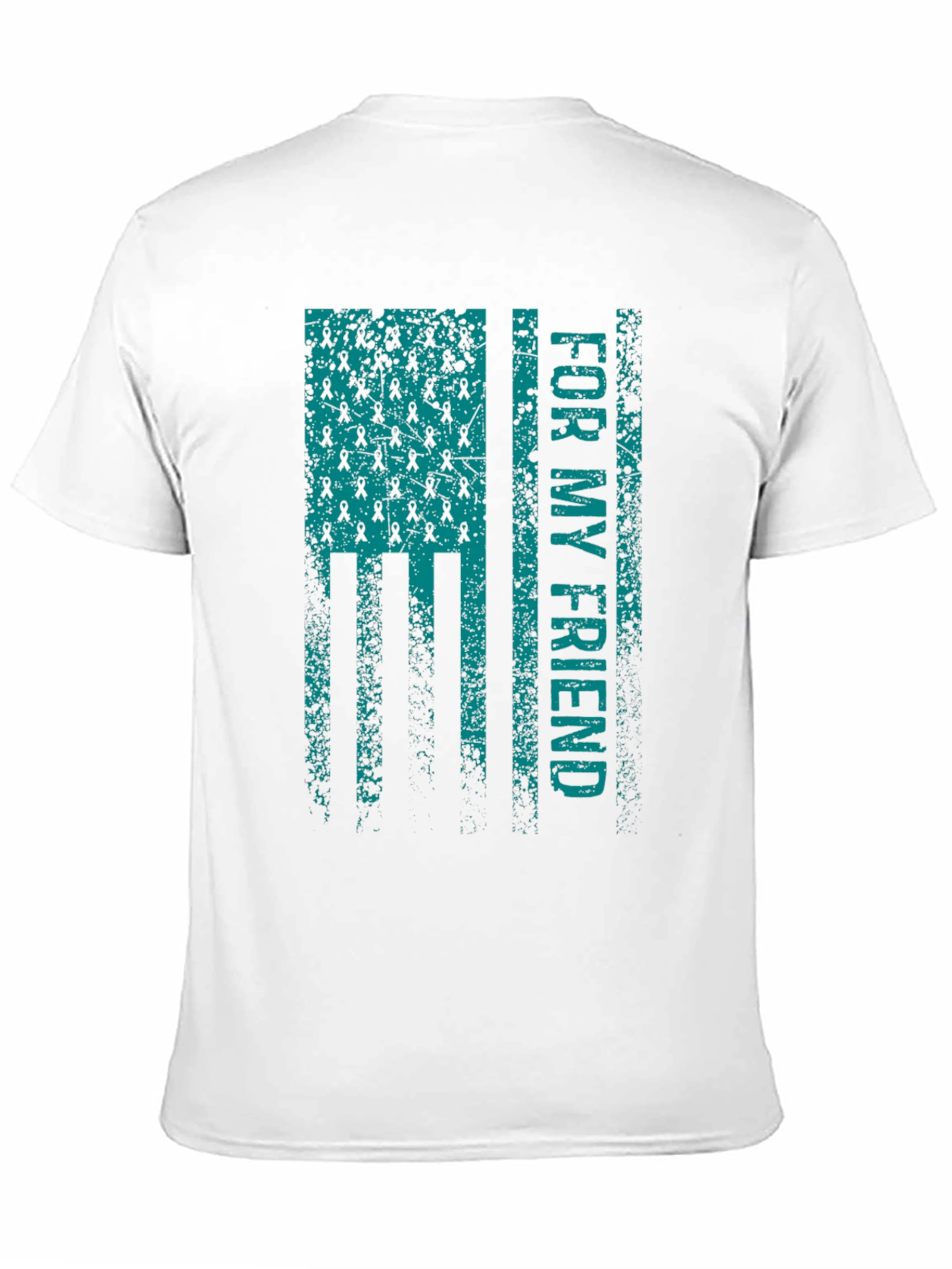 For My Friend Awareness Ribbon Flag Graphic T-Shirt
