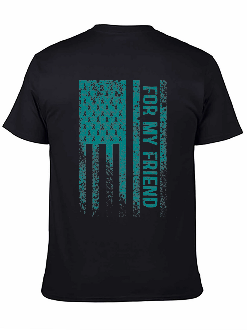 For My Friend Awareness Ribbon Flag Graphic T-Shirt