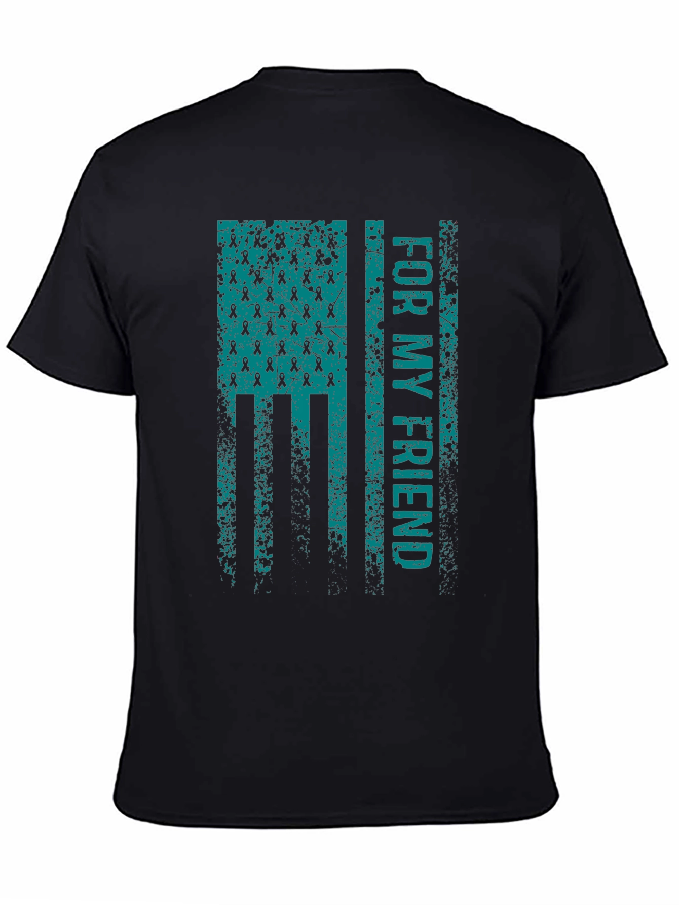 For My Friend Awareness Ribbon Flag Graphic T-Shirt
