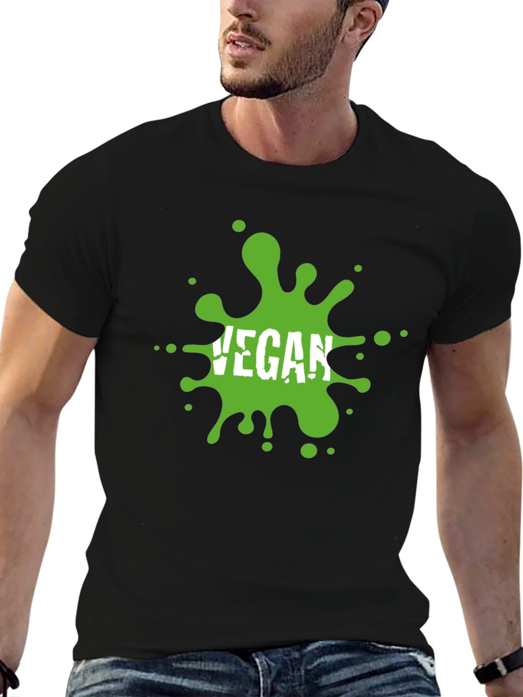 Vegan Splatter T-Shirt - Eco-Friendly & Stylish