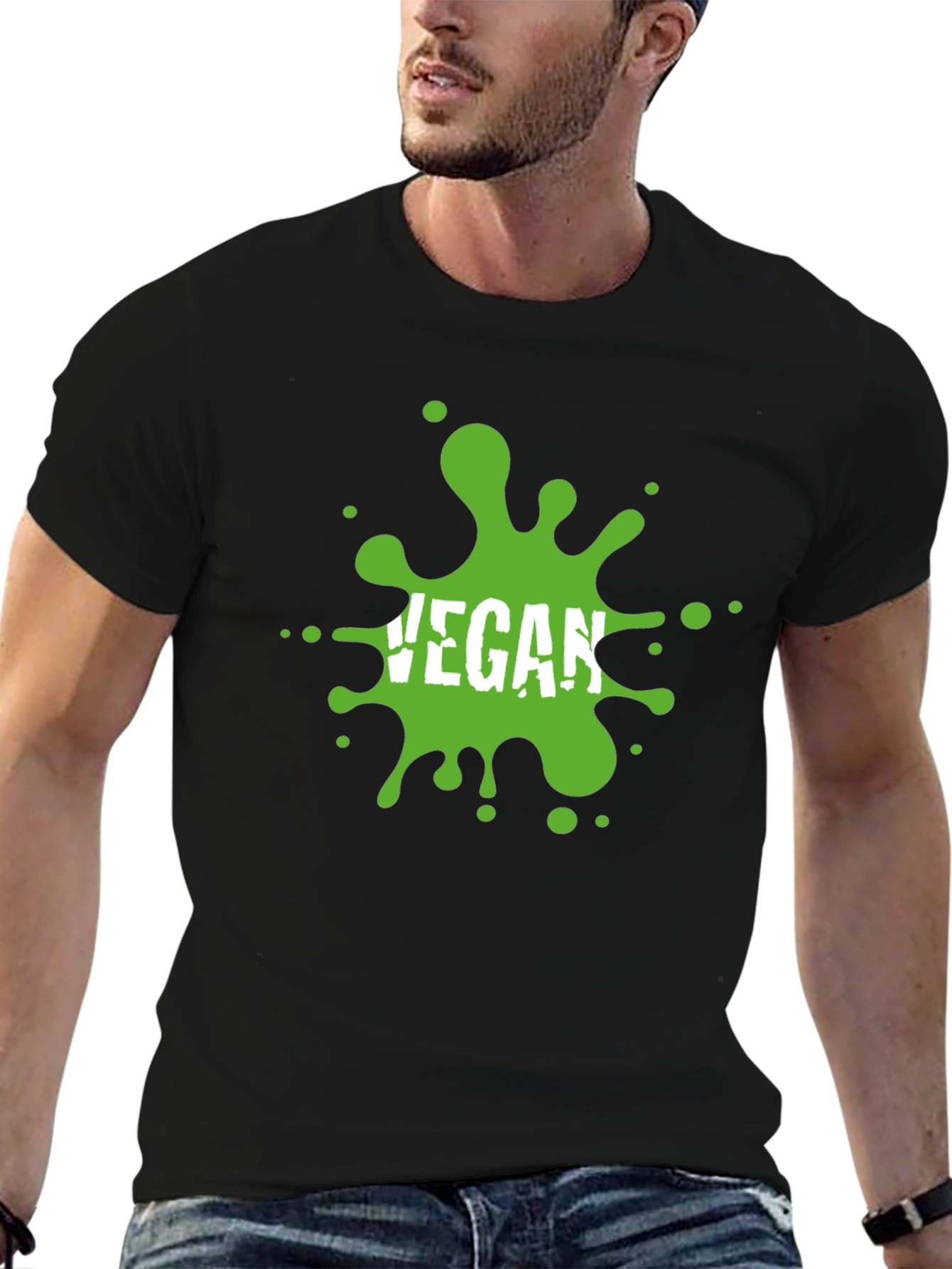 Vegan Splatter T-Shirt - Eco-Friendly & Stylish