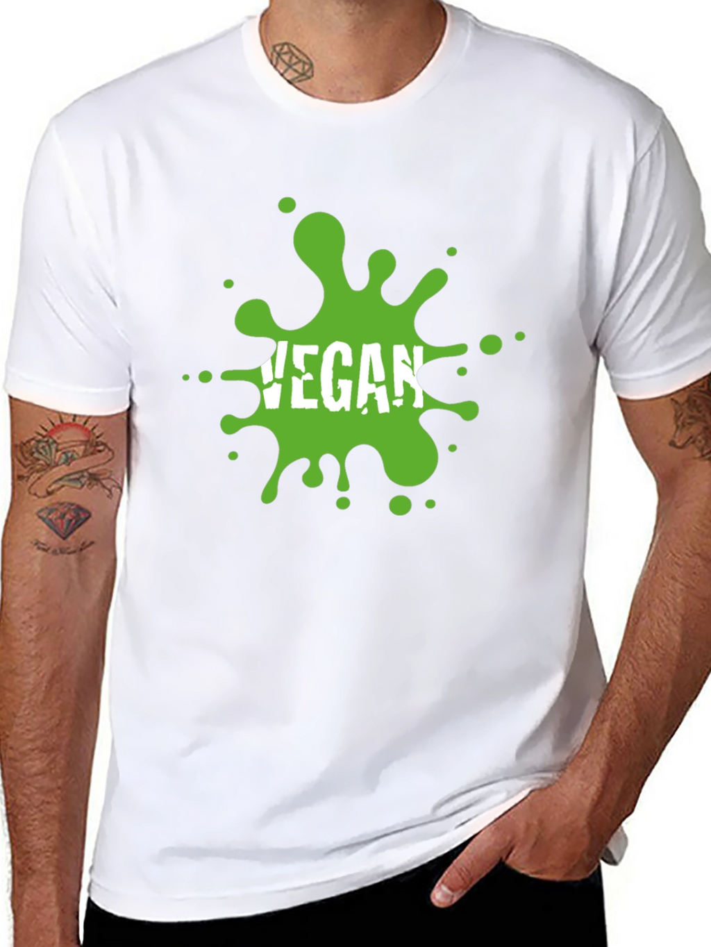 Vegan Splatter T-Shirt - Eco-Friendly & Stylish