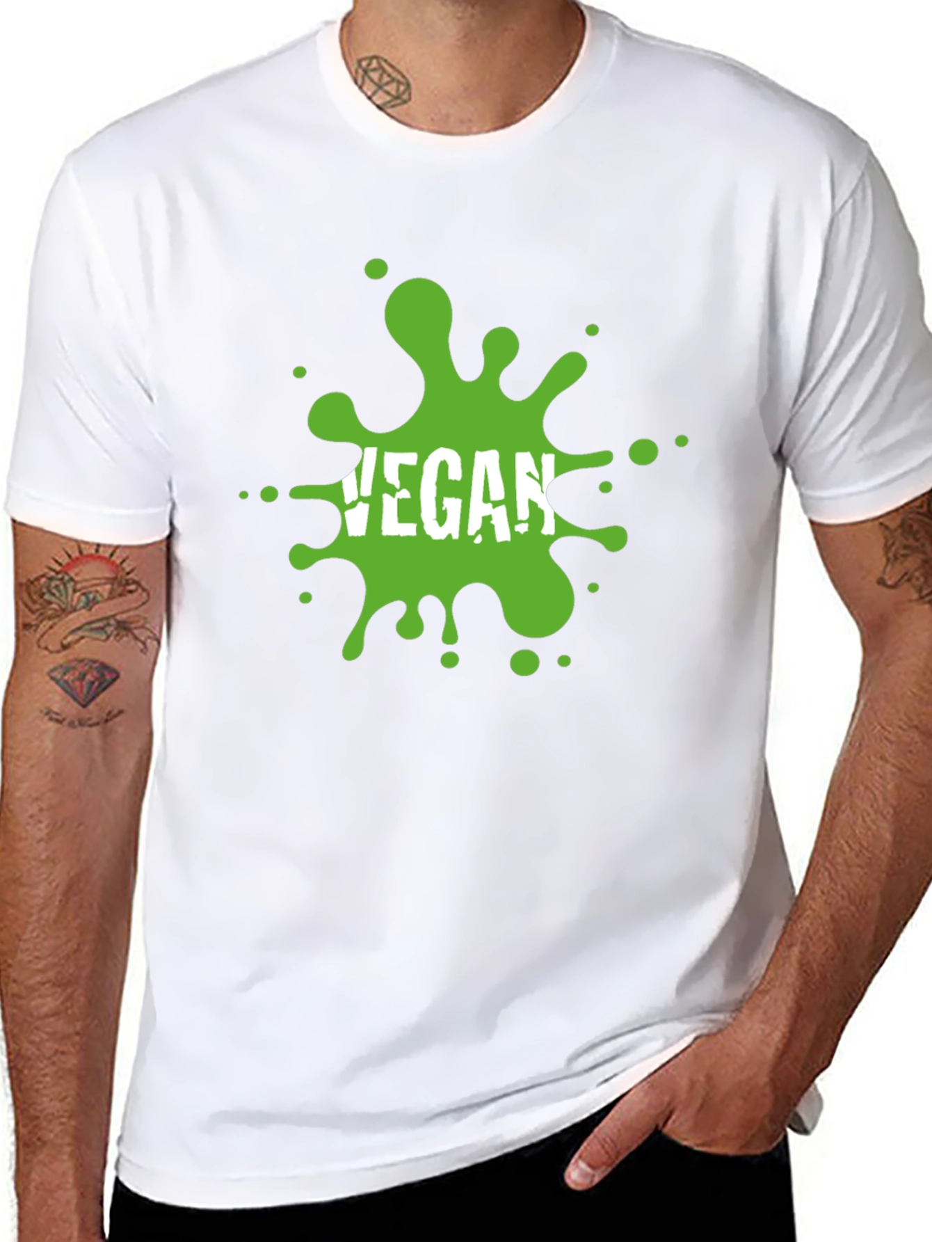 Vegan Splatter T-Shirt - Eco-Friendly & Stylish