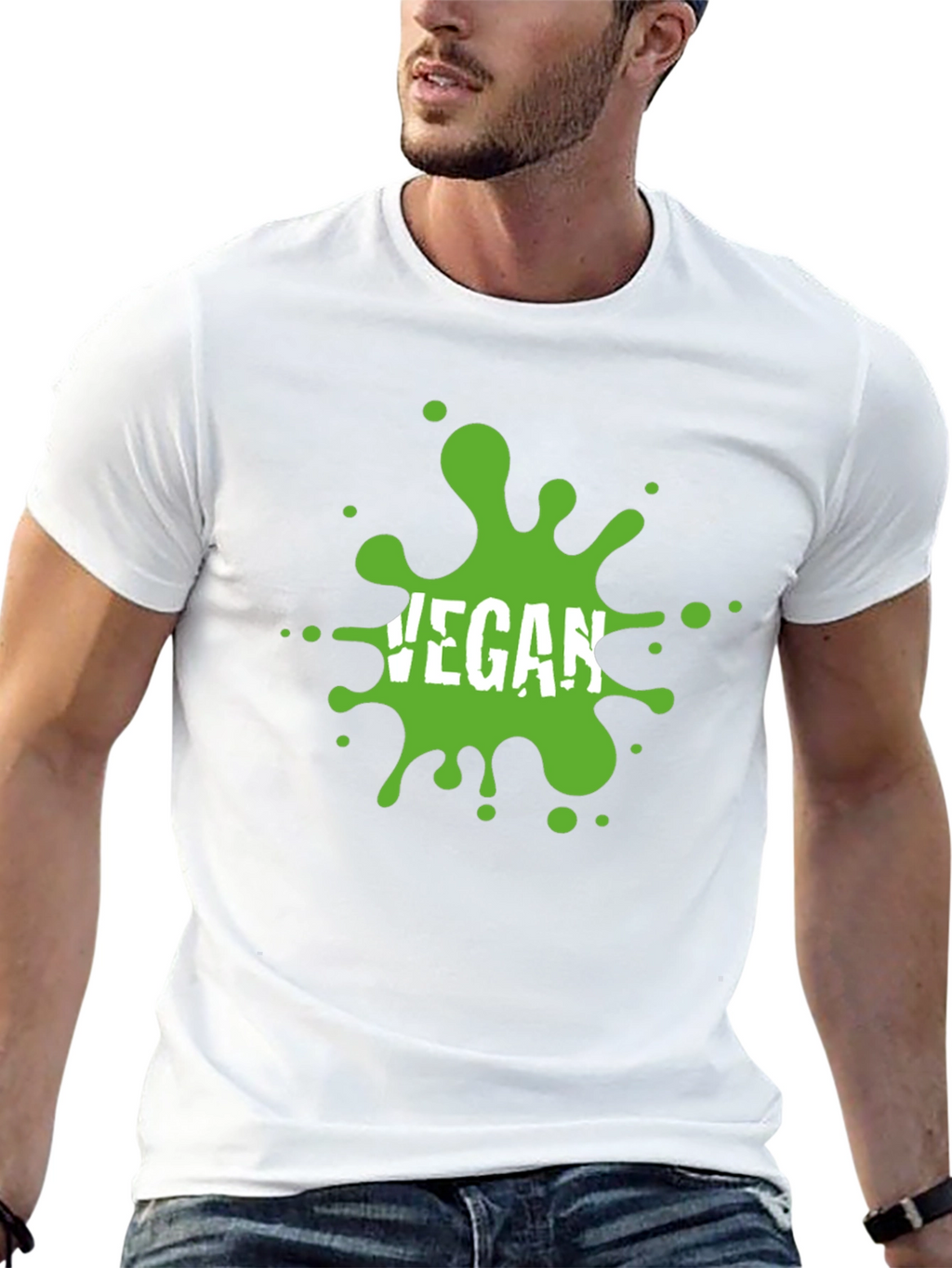Vegan Splatter T-Shirt - Eco-Friendly & Stylish