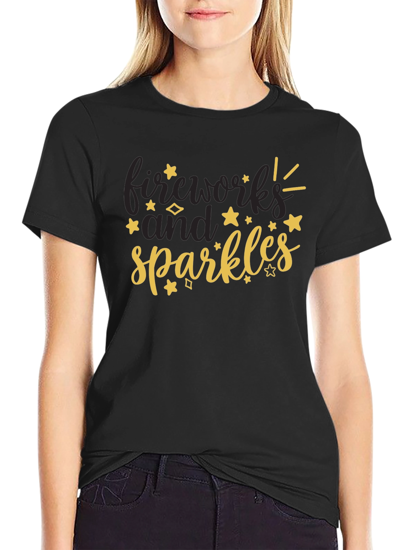 Fireworks and Sparkles Graphic T-Shirt