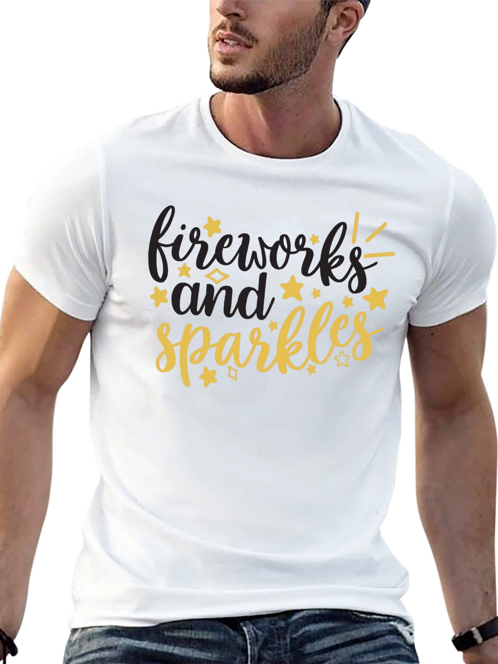 Fireworks and Sparkles Graphic T-Shirt