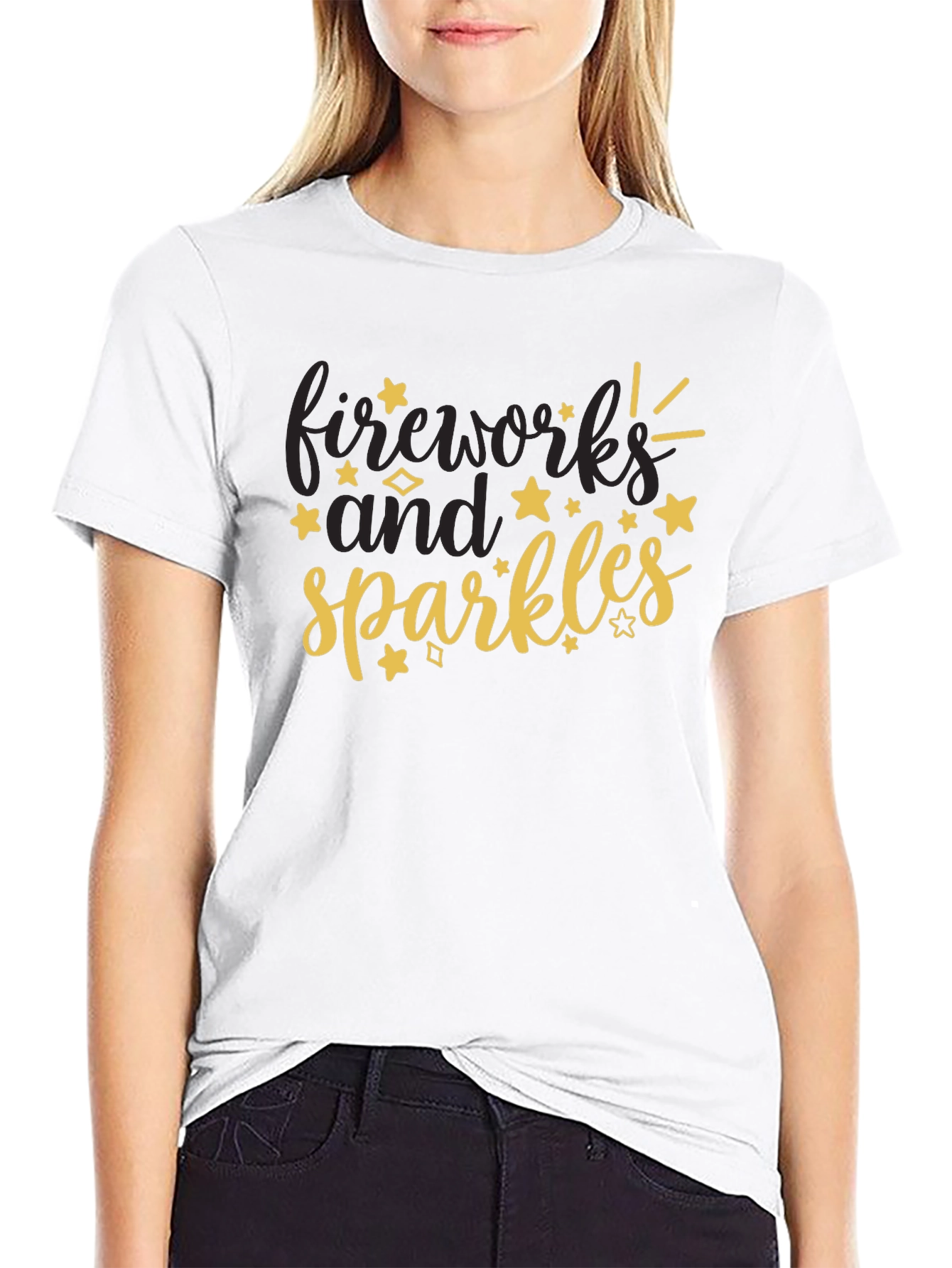 Fireworks and Sparkles Graphic T-Shirt
