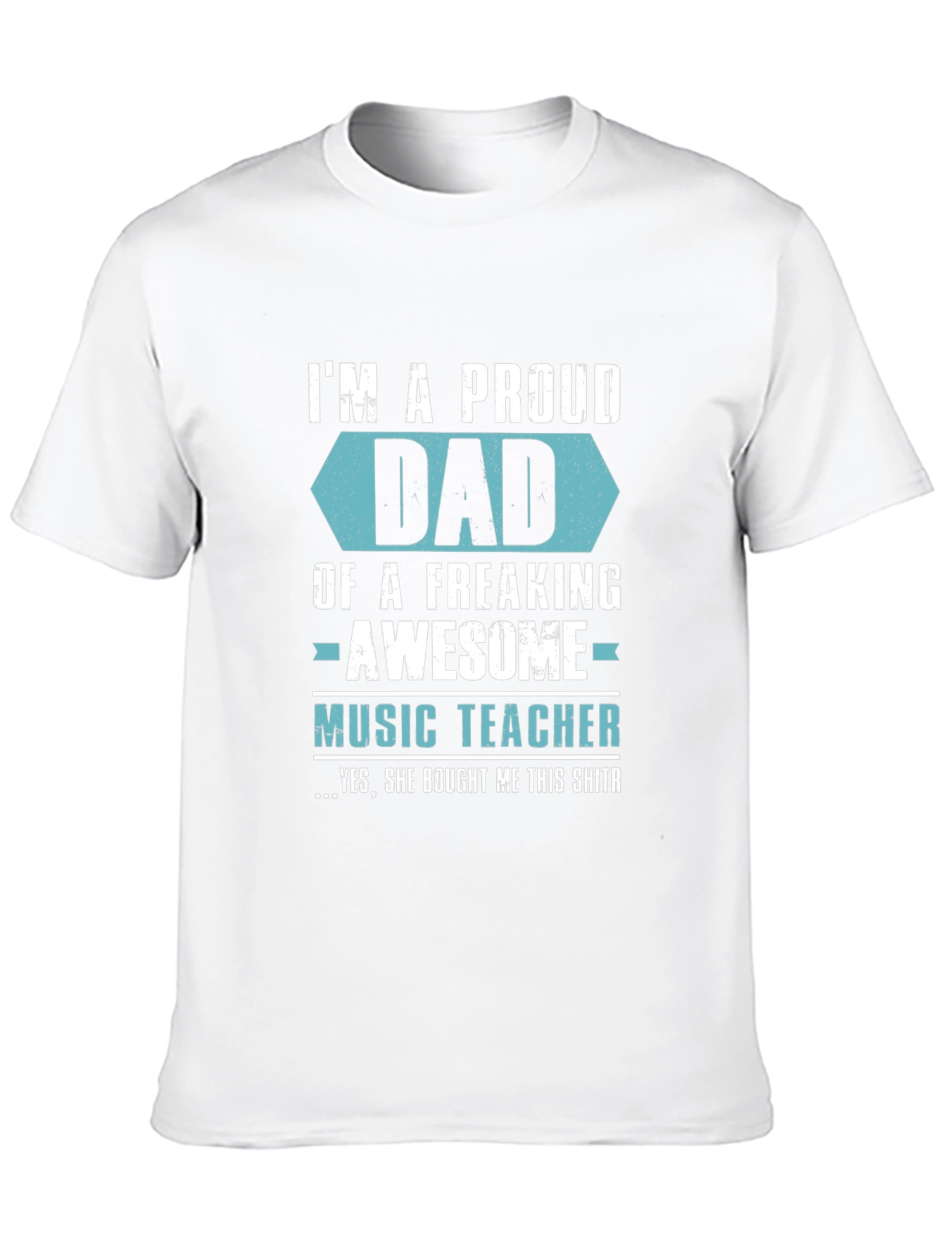 Proud Dad of Awesome Music Teacher Graphic T-Shirt