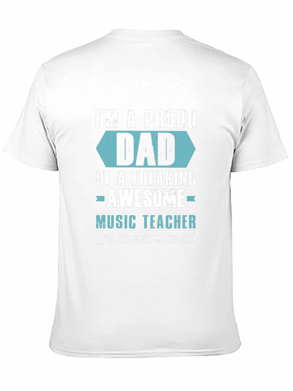 Proud Dad of Awesome Music Teacher Graphic T-Shirt