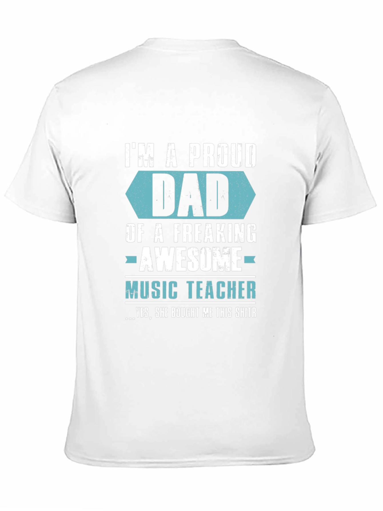 Proud Dad of Awesome Music Teacher Graphic T-Shirt