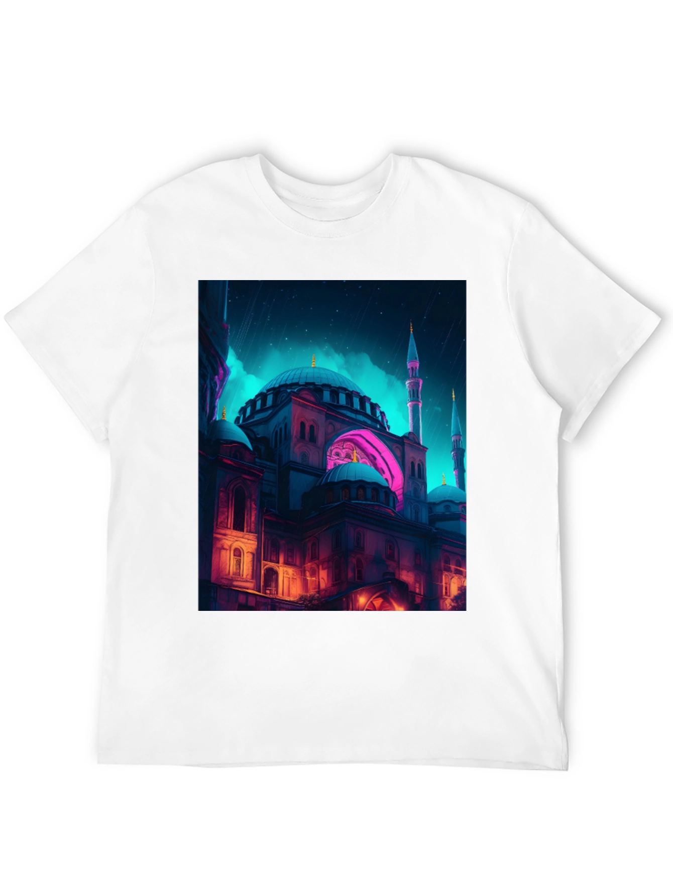 Mosque Print Black T-Shirt