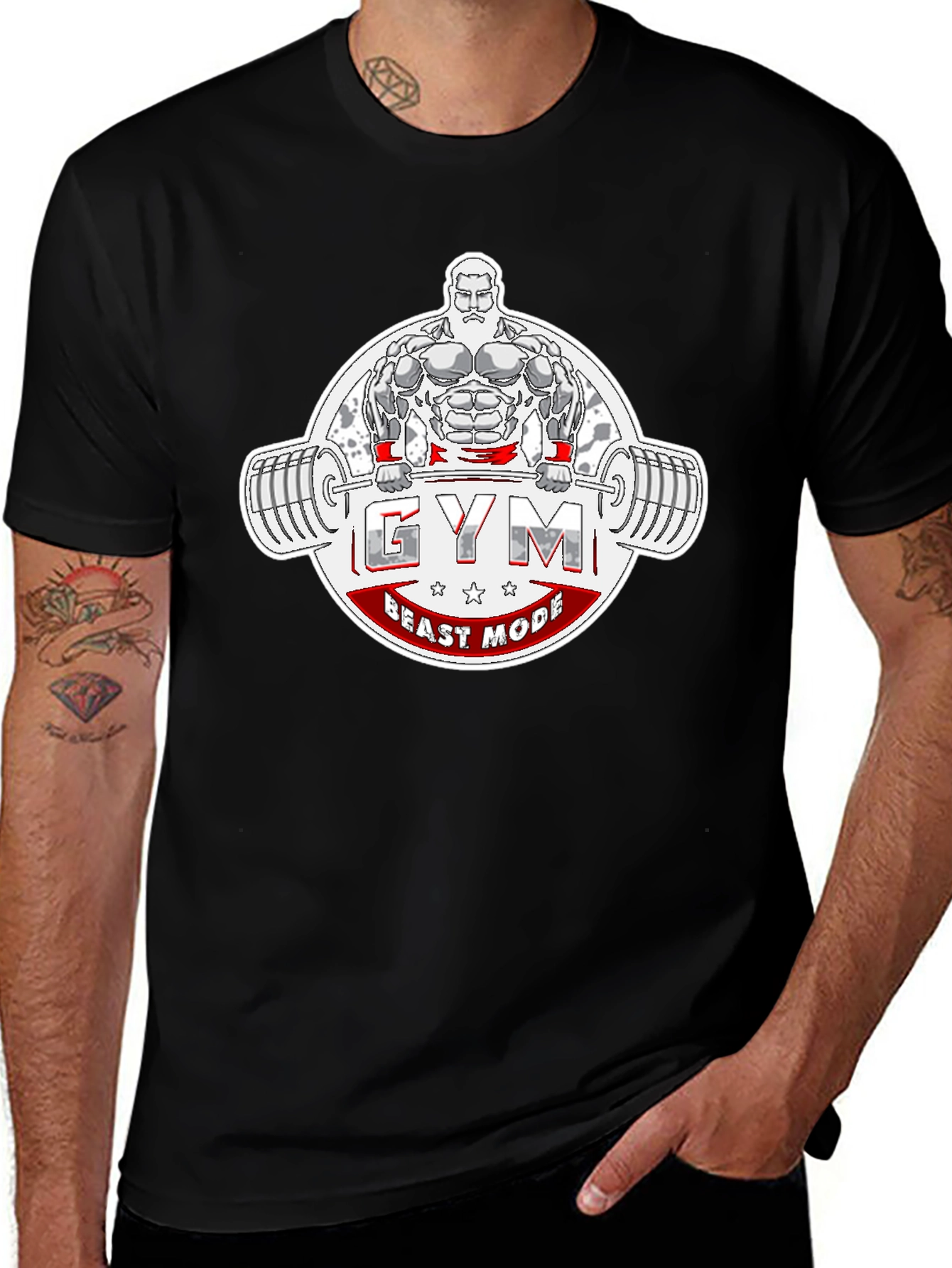 Gym Beast Mode T-Shirt - Black