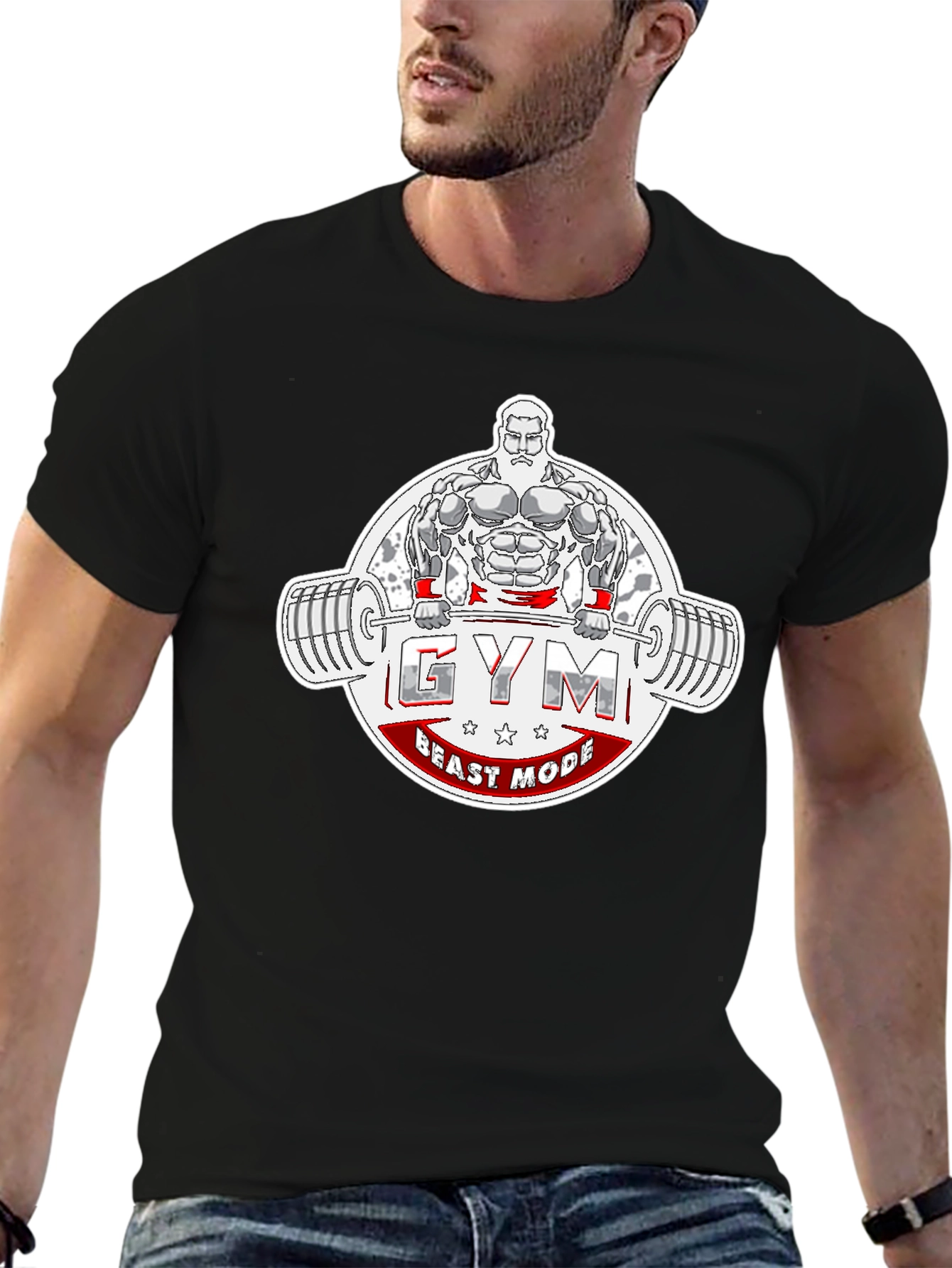 Gym Beast Mode T-Shirt - Black