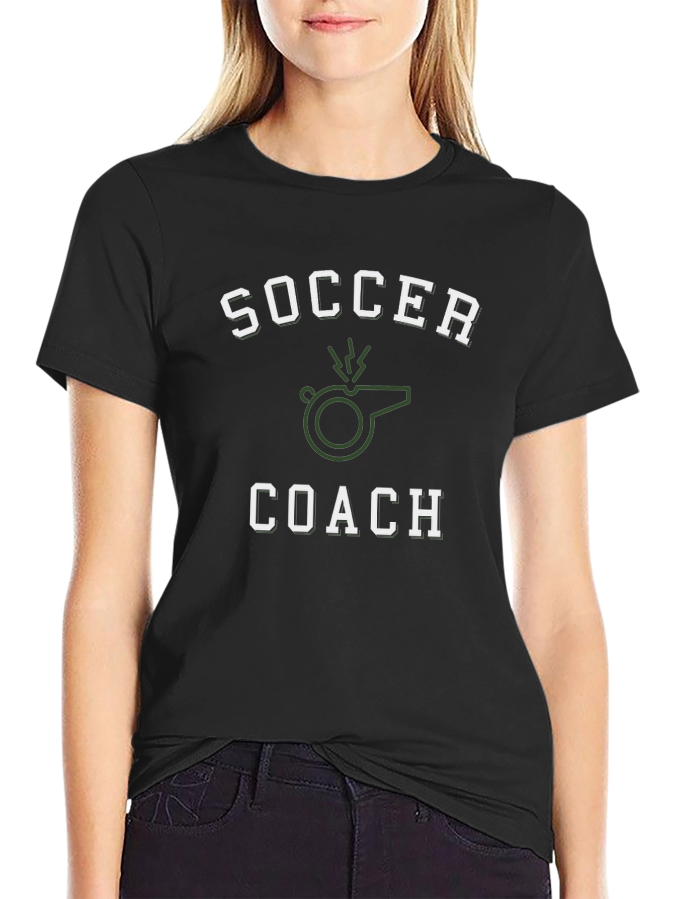 Soccer Coach T-Shirt - Whistle Graphic Tee