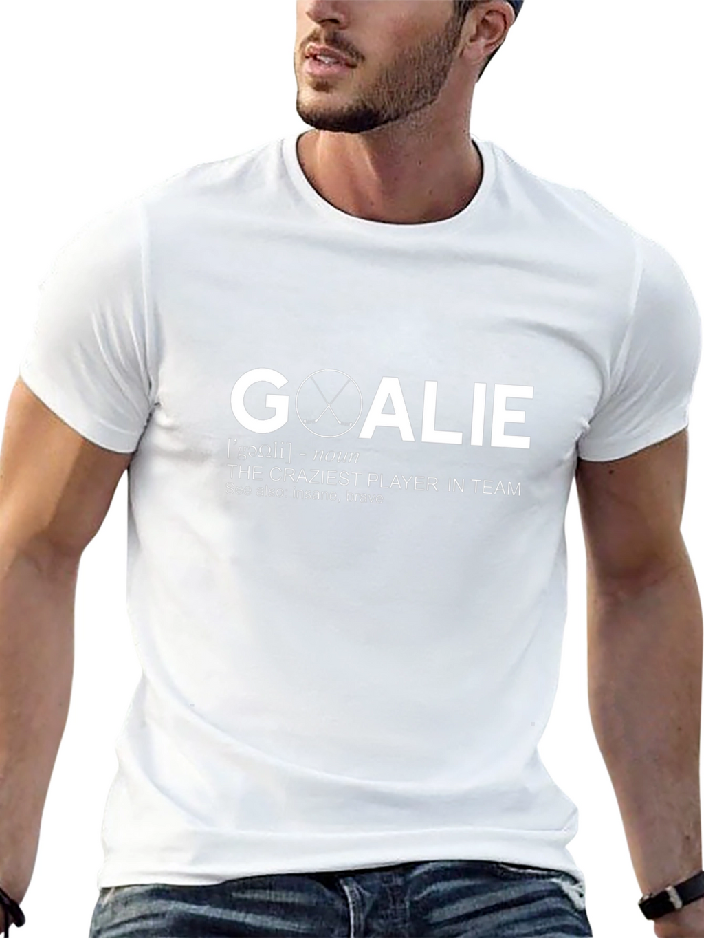Hockey Goalie Definition T-Shirt - Crazy Player Tee