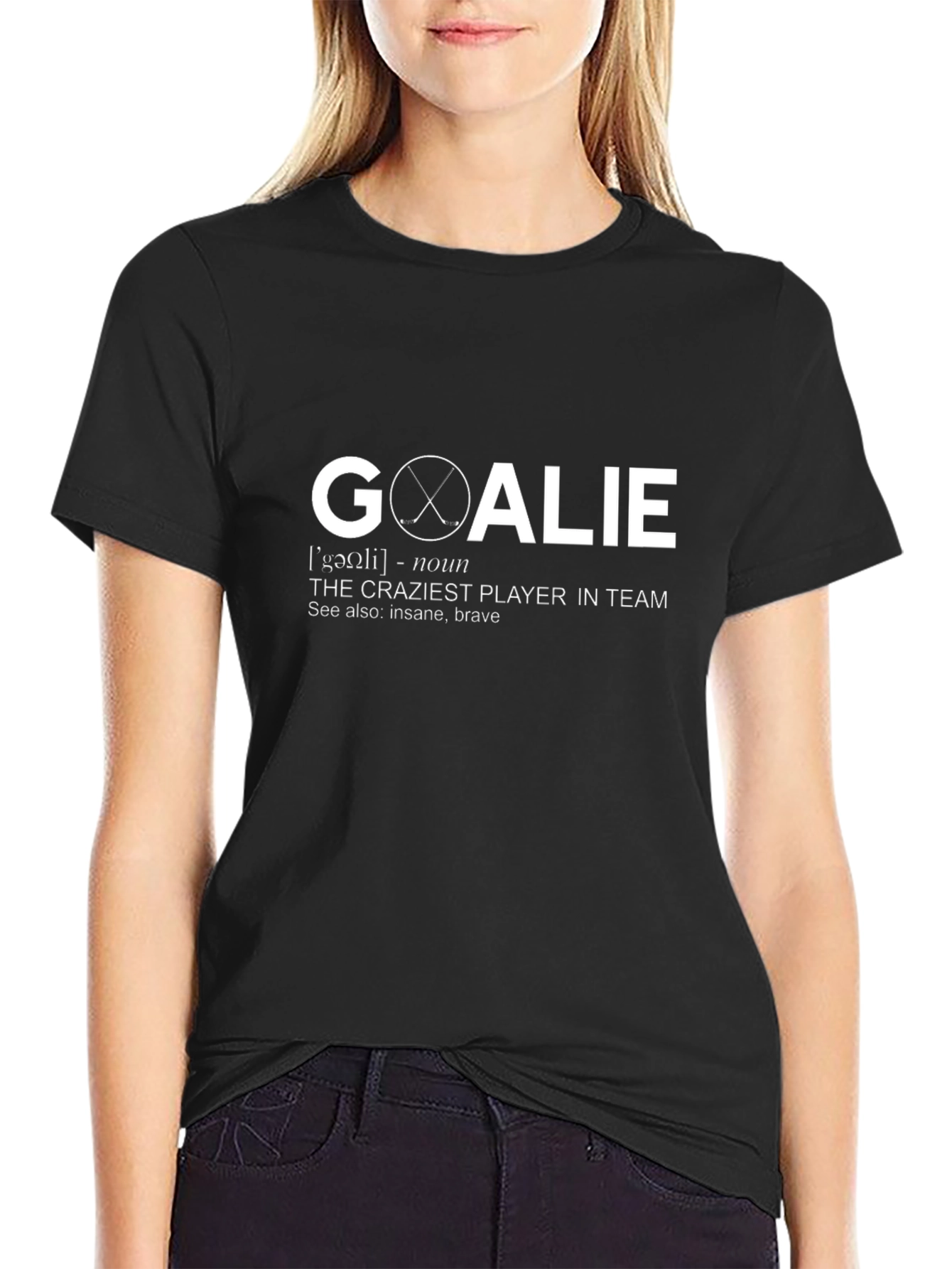 Hockey Goalie Definition T-Shirt - Crazy Player Tee