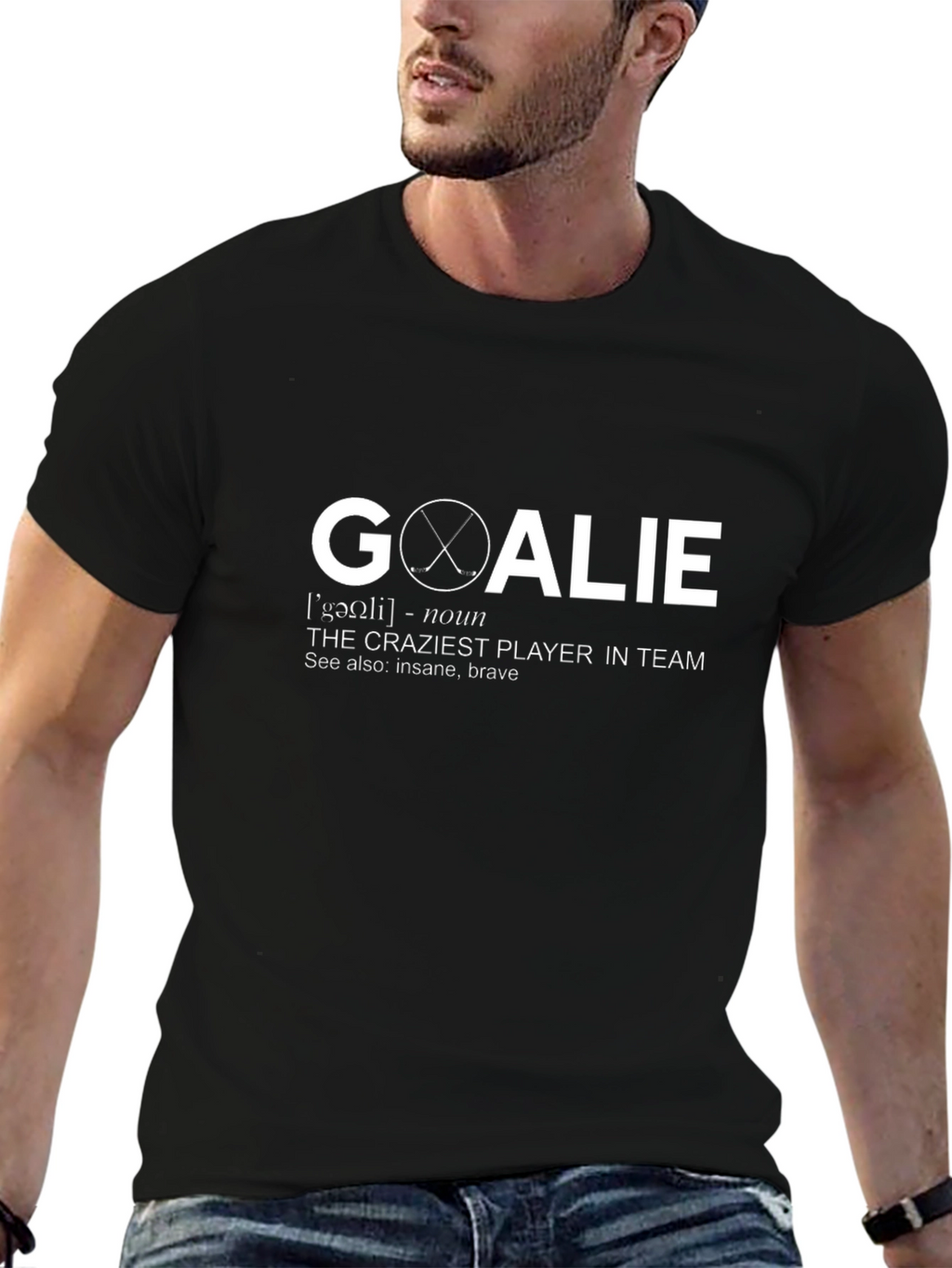 Hockey Goalie Definition T-Shirt - Crazy Player Tee