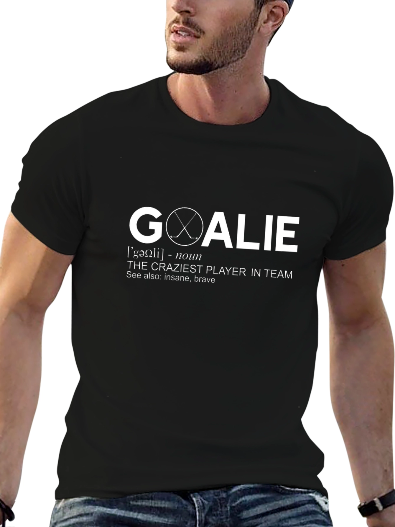 Hockey Goalie Definition T-Shirt - Crazy Player Tee