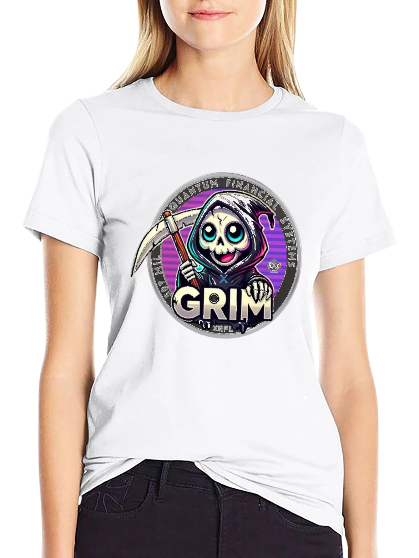 Grim Reaper Crypto T-Shirt - Quantum Financial Systems