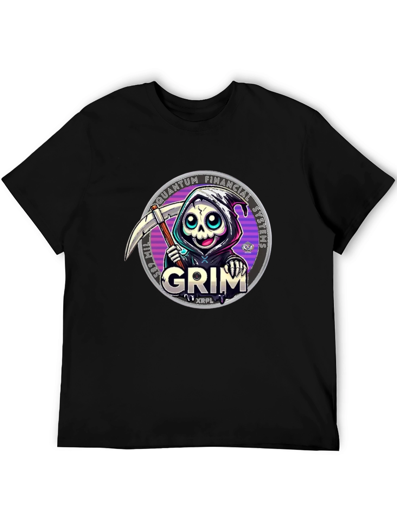 Grim Reaper Crypto T-Shirt - Quantum Financial Systems