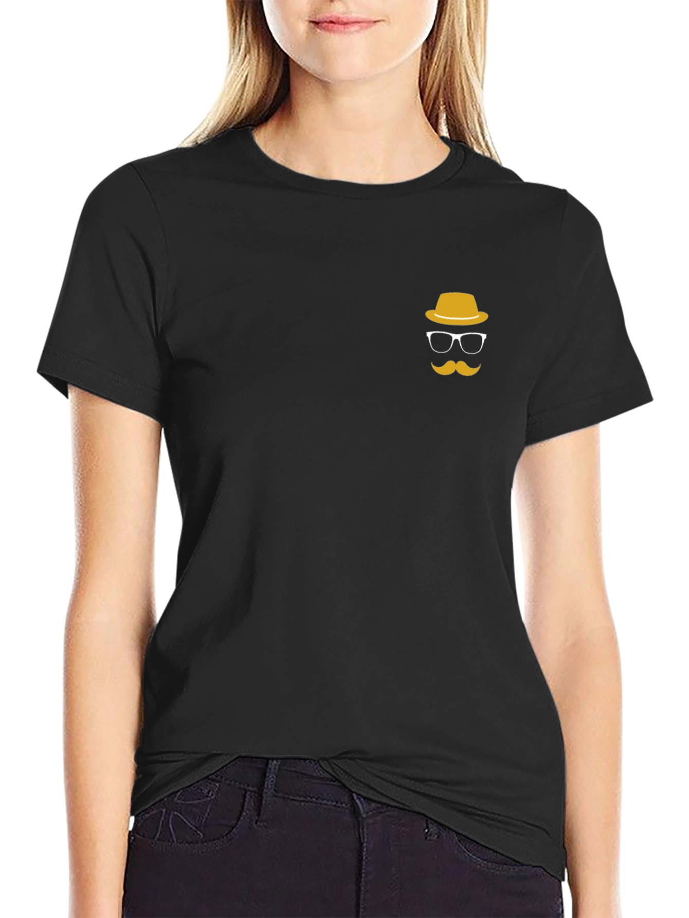 Mens Black T-shirt with Novelty Graphic