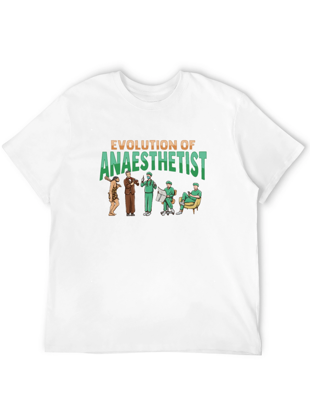 Evolution of Anaesthetist Black T-Shirt
