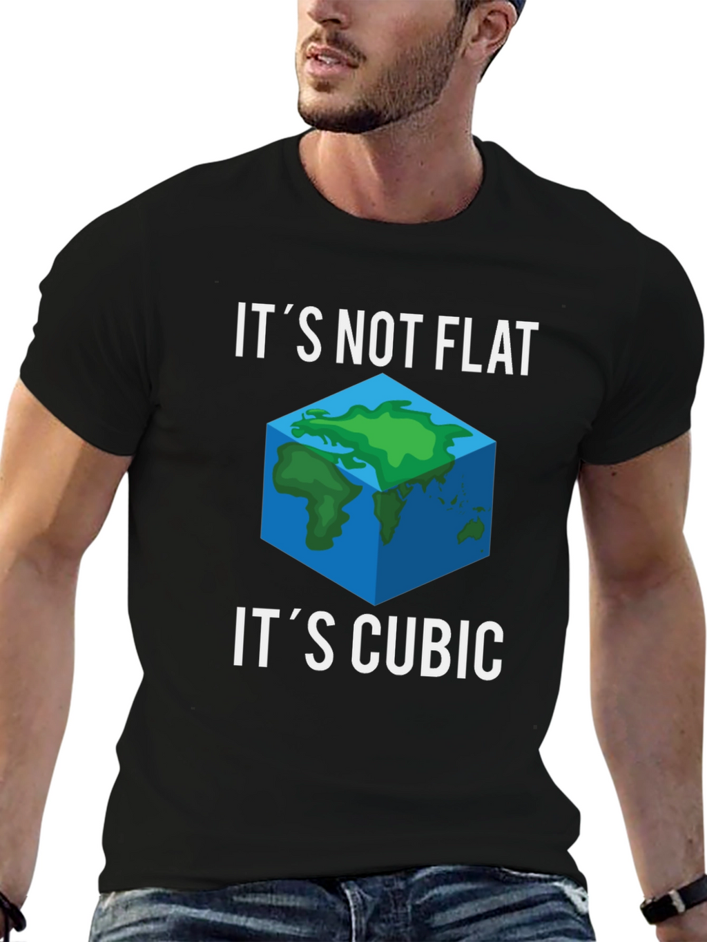 Its Not Flat Its Cubic Graphic Tee