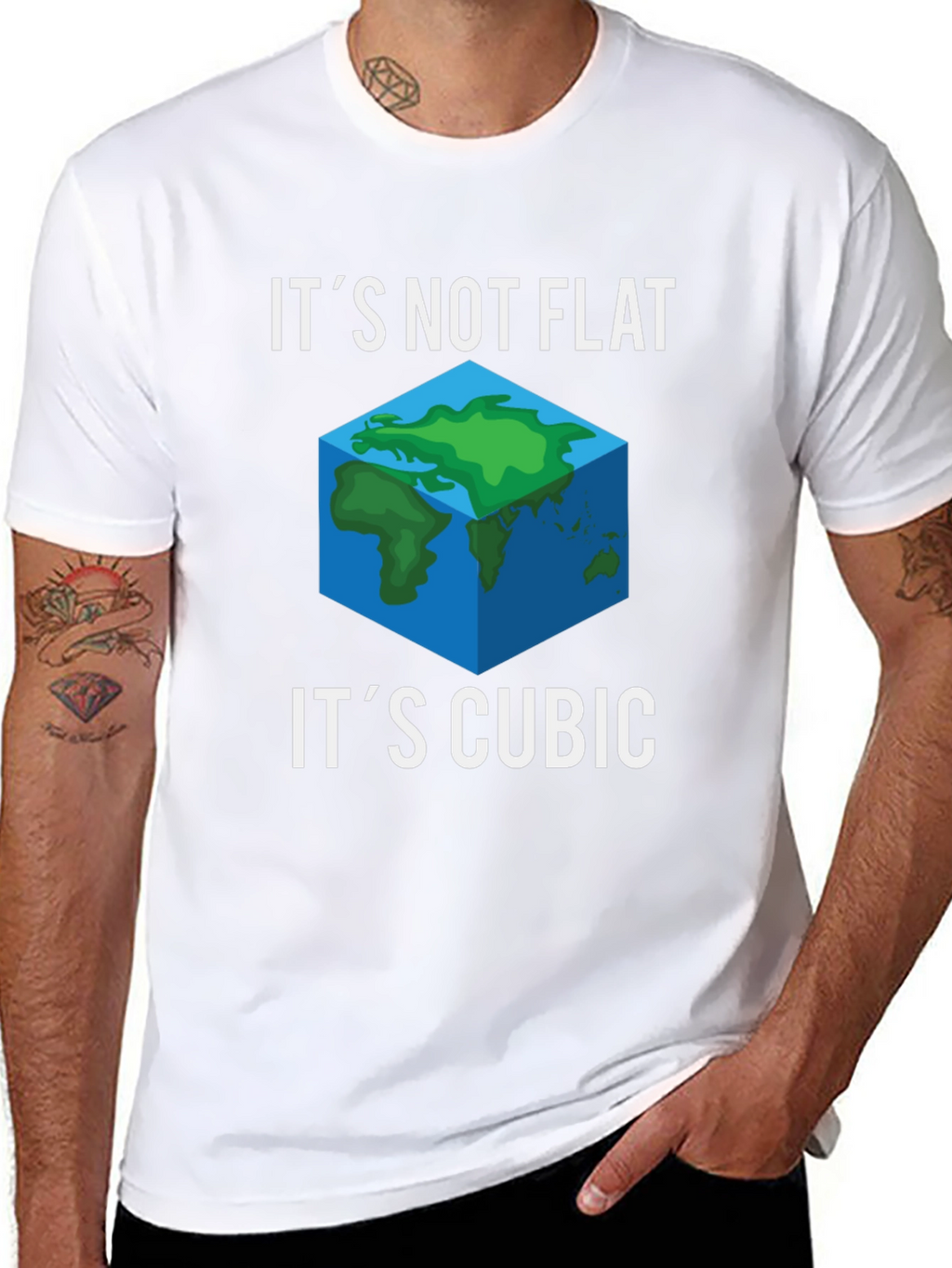 Its Not Flat Its Cubic Graphic Tee