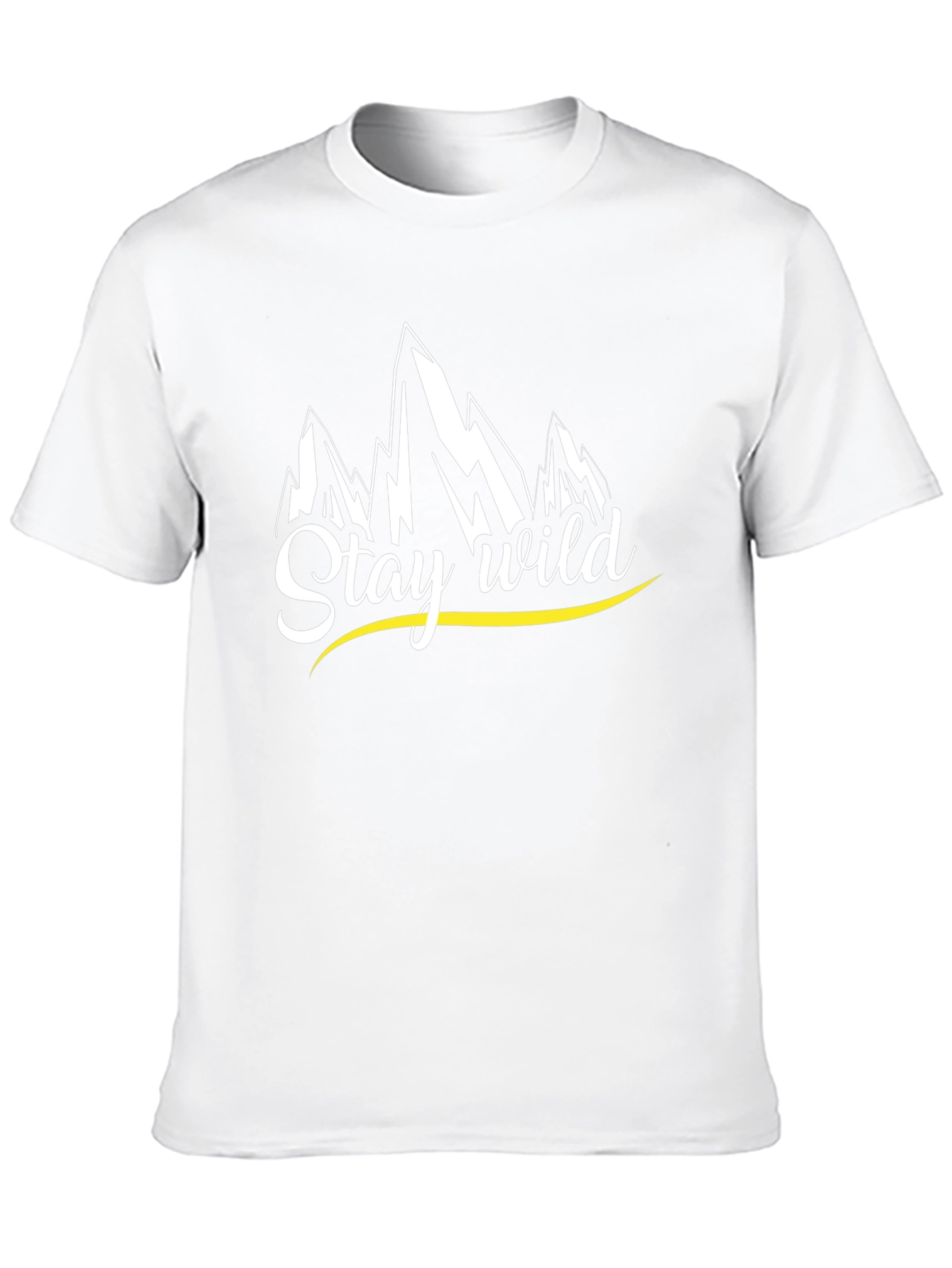Stay Wild Mountain Graphic Tee - Black