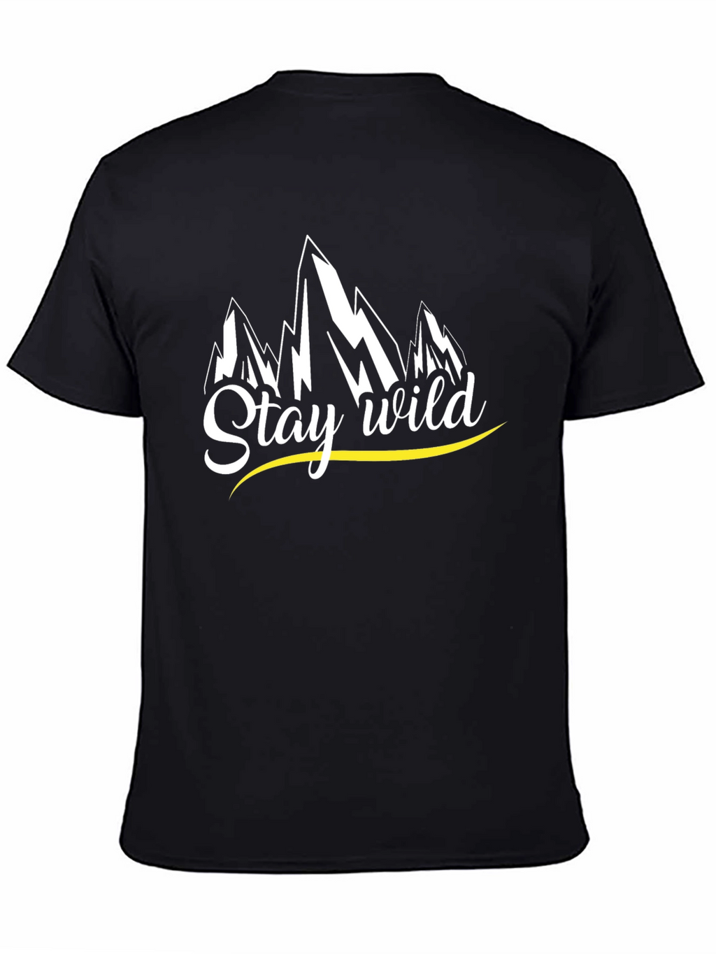Stay Wild Mountain Graphic Tee - Black