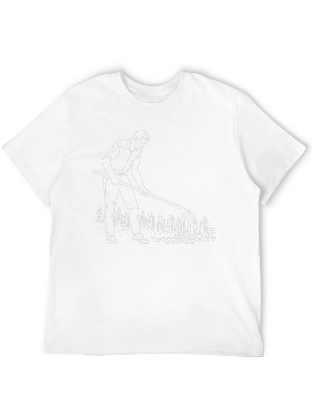 Mens Black T-Shirt with Gardening Graphic