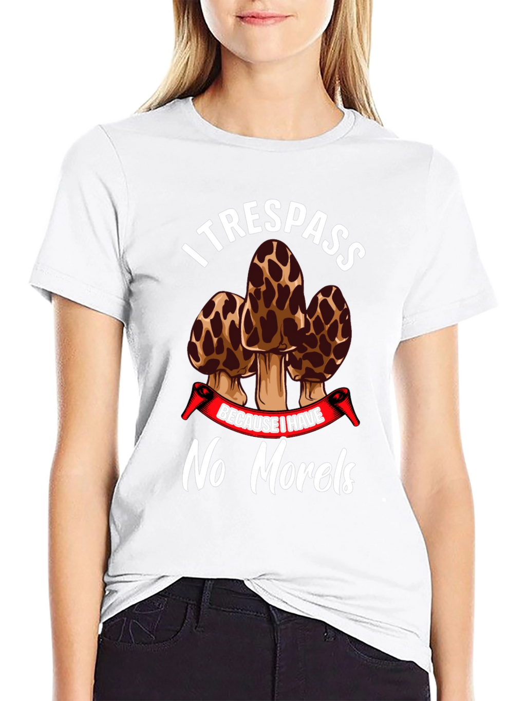 I Trespass No Morels Funny Mushroom Hunting T-Shirt