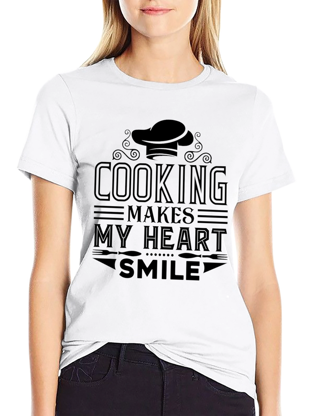 Cooking Makes My Heart Smile Chef T-Shirt