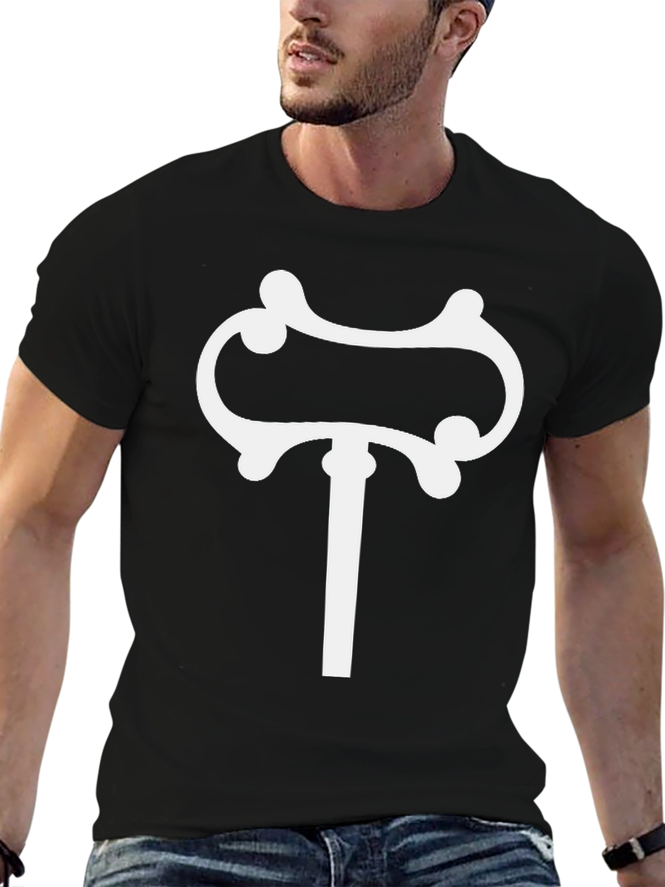 Unique Symbol Graphic T-Shirt - Black