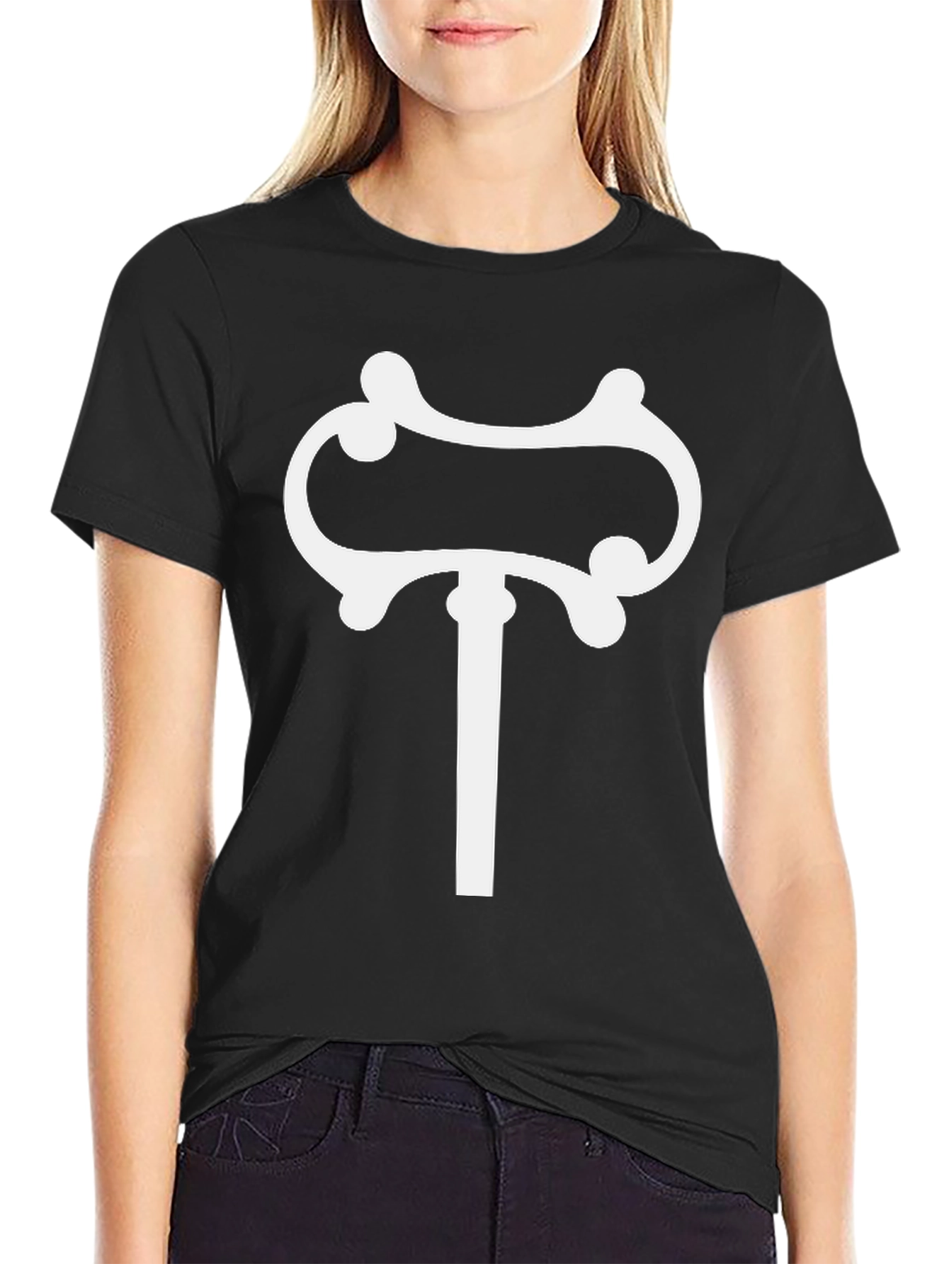 Unique Symbol Graphic T-Shirt - Black