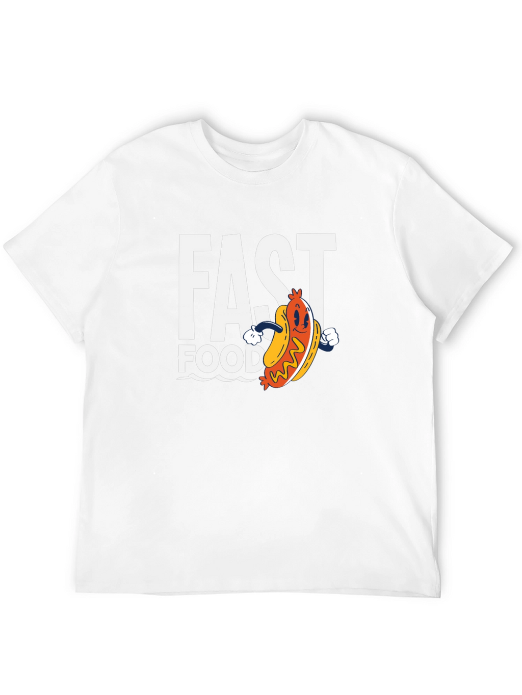 Fast Food Hotdog Graphic T-Shirt - Casual Wear