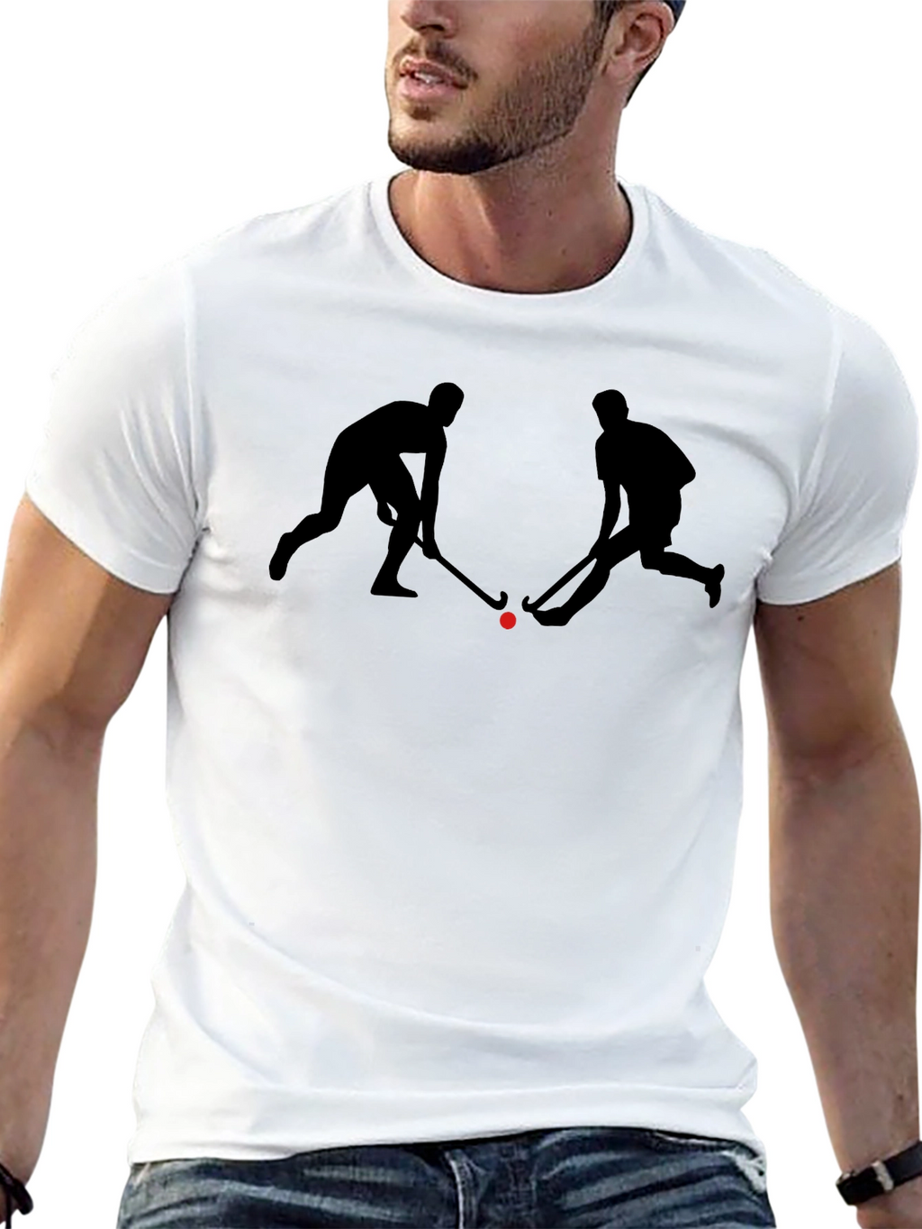 Hockey Players Black T-Shirt