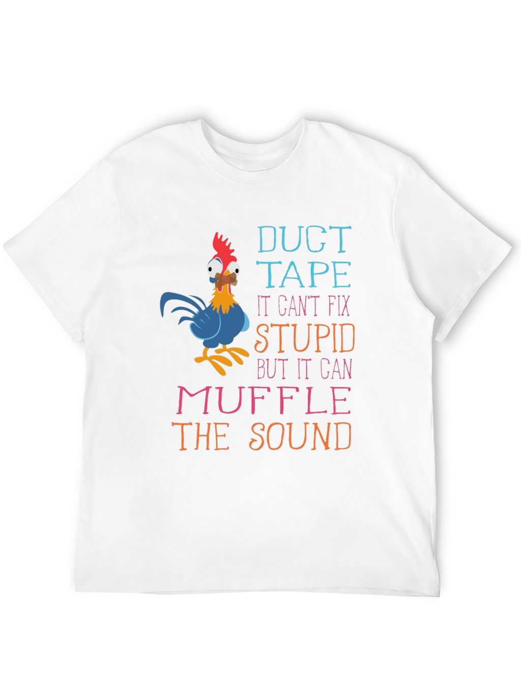 Duct Tape Fix Stupid Humor Graphic T-Shirt