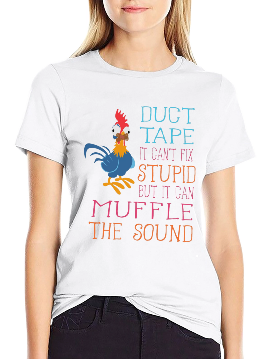 Duct Tape Fix Stupid Humor Graphic T-Shirt