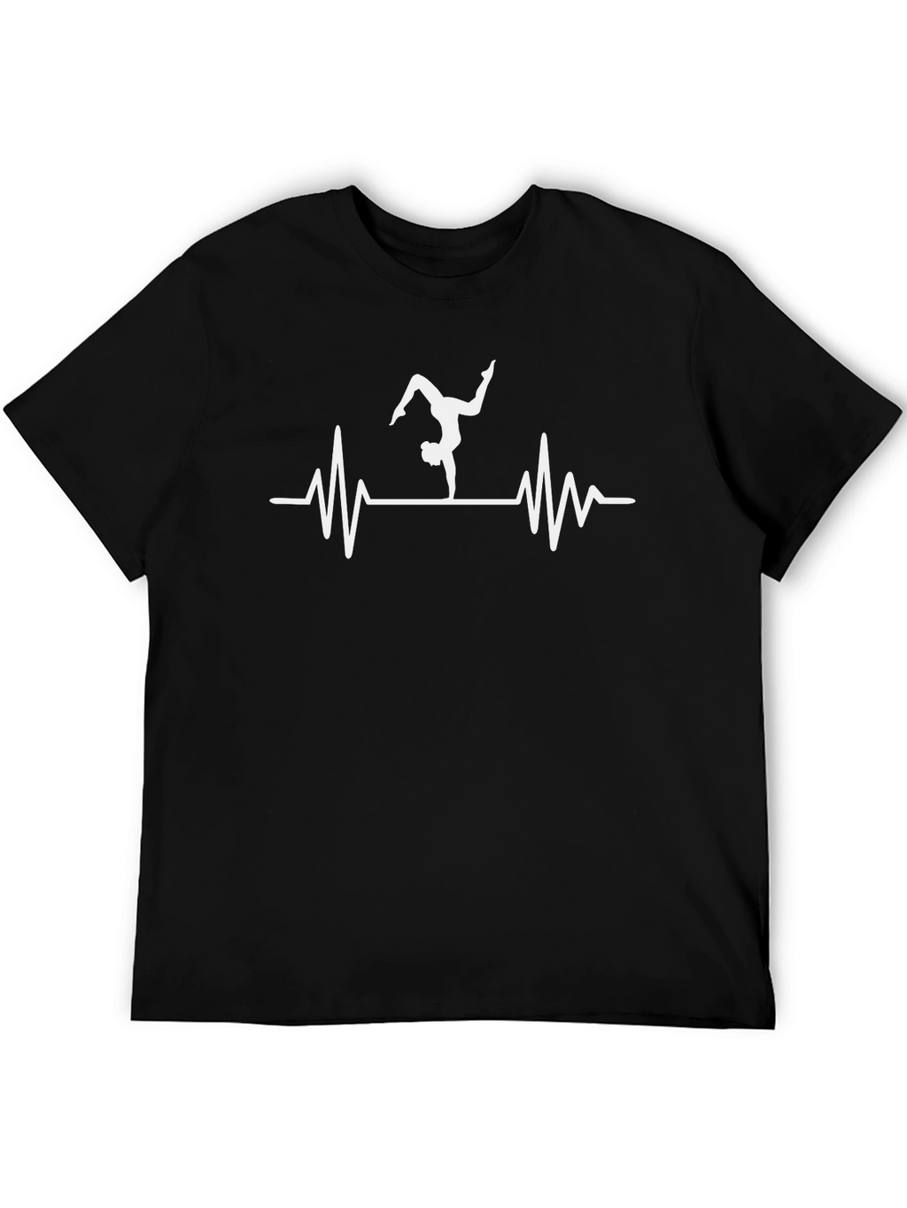 Gymnast Heartbeat Graphic Tee - Black
