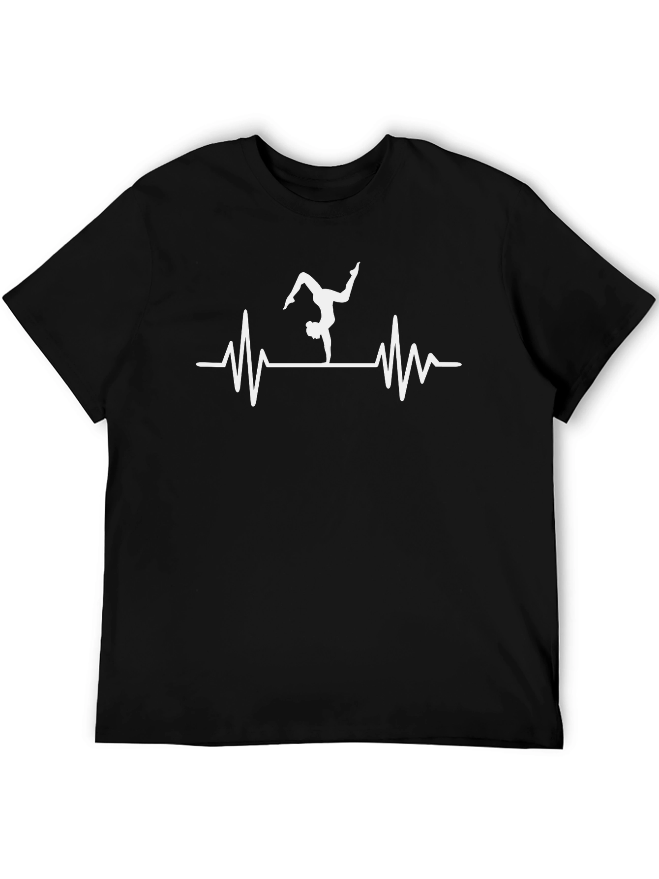 Gymnast Heartbeat Graphic Tee - Black