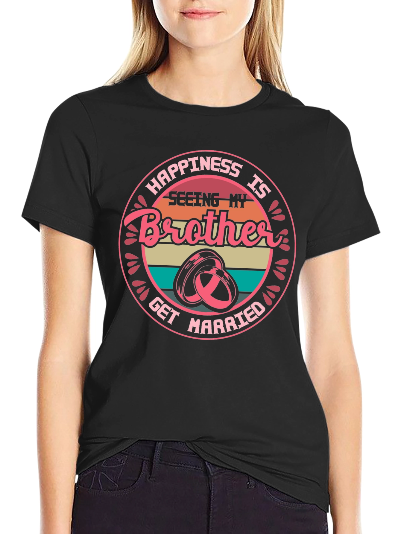 Brothers Wedding T-Shirt: Happiness is Seeing My Brother Get Married