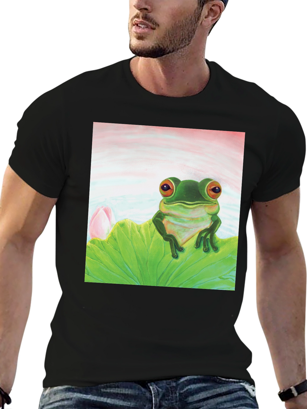 Frog on Lily Pad Graphic Tee - Unisex