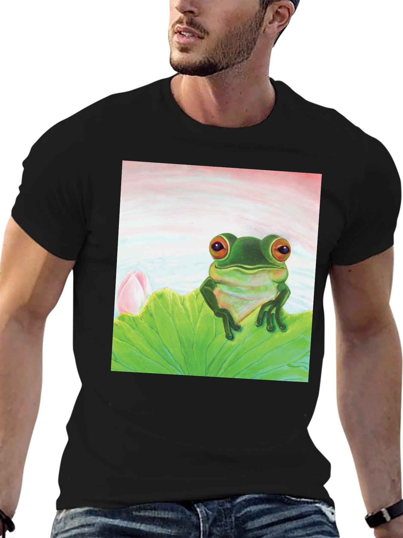 Frog on Lily Pad Graphic Tee - Unisex