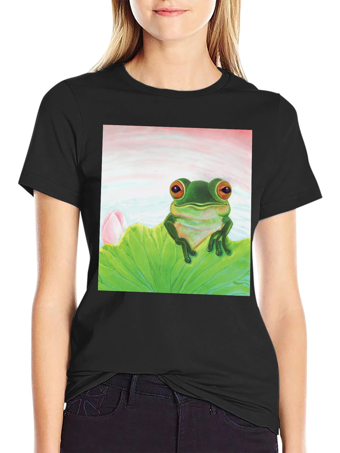 Frog on Lily Pad Graphic Tee - Unisex