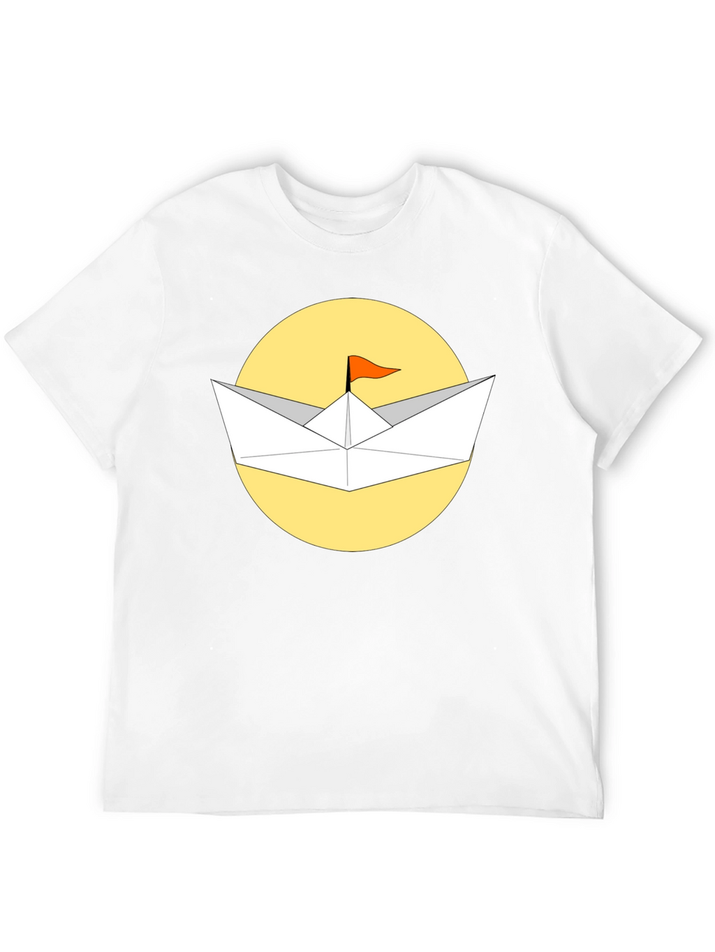 Paper Boat T-Shirt - Black Cotton Graphic Tee